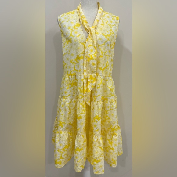 Lisa Marie Fernandez Casual Dress Size XL Women’s Yellow Floral Daisy Pockets - Picture 2 of 8